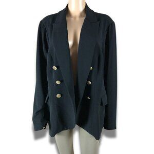 Estelle Plus Size Black Double-Breasted Blazer 2X/20W